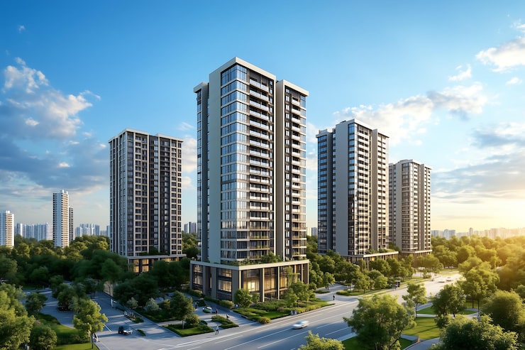 Artist's impression of a luxury high-rise residential tower, shown for Trump Residences Gurgaon