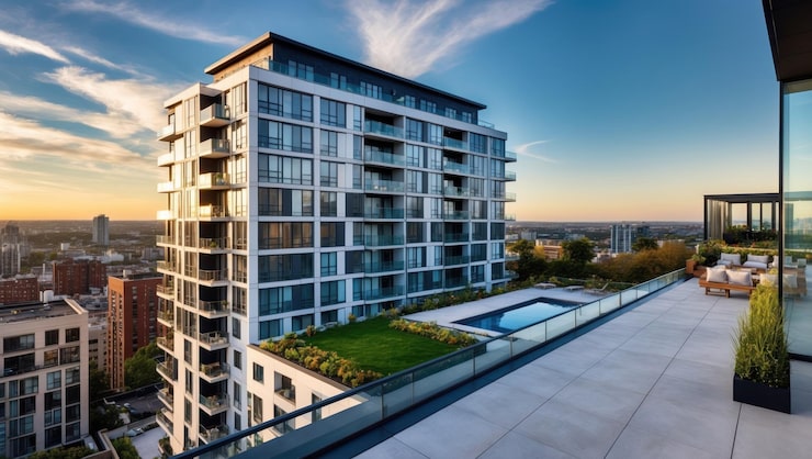 Luxury high-rise residential towers, illustrative image