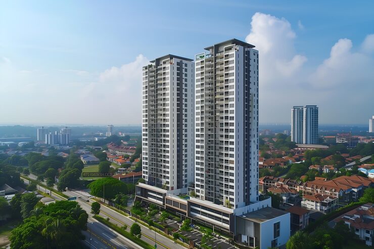 Artist's impression of a luxury high-rise residential tower, shown for Trump Golden Mile Road